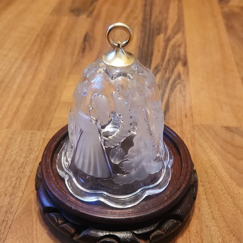 German Frosted Crystal Holiday Bell Christmas Tree Angels Reindeer